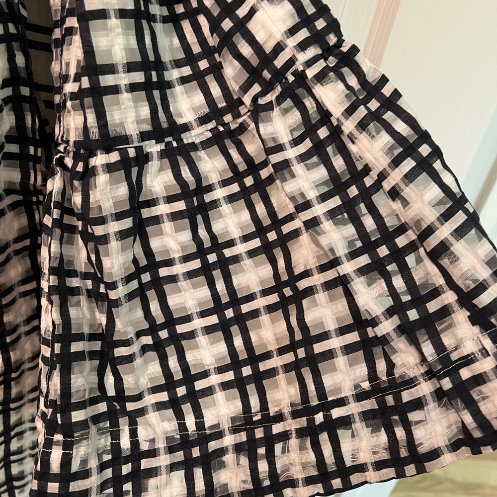 Anthropologie Vintage Black and White Plaid Sleeveless Dress size 16 - Picture 7 of 8